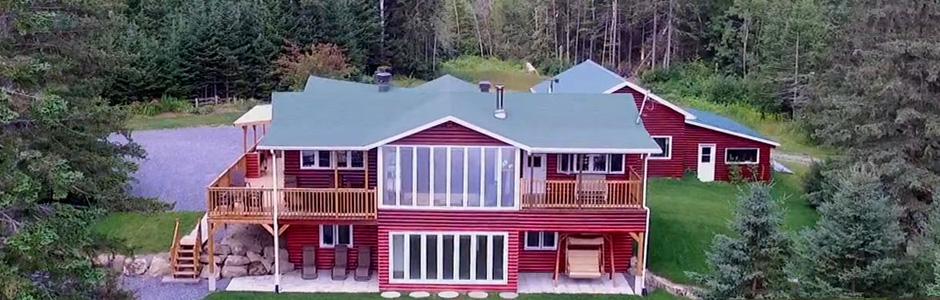 Vue de face du chalet
